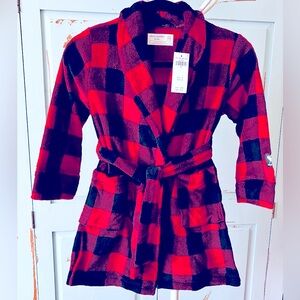 Abercrombie Kids Buff Plaid Robe NWT